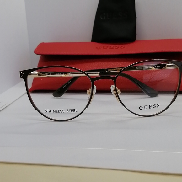 New Authentic Guess Eyeglass GU2655V Brown/Gold - Picture 5 of 8
